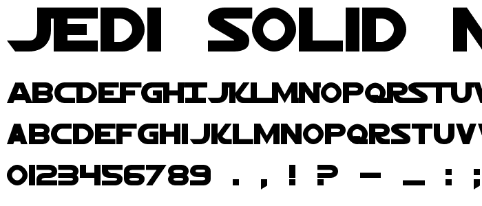 Jedi Solid Normal font